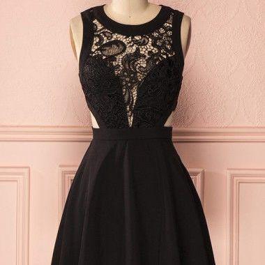 Sexy Black Homecoming Dresses,a-line Homecoming..