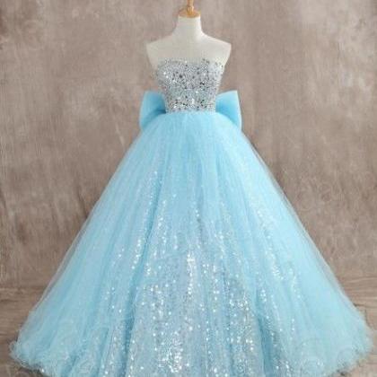 Modest Quinceanera Dress,blue Ball Gown,fashion..