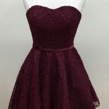 Vintage Burgundy Square Neck Satin A Line Homecoming Dress Short 19th Birthday Outfits Y9722