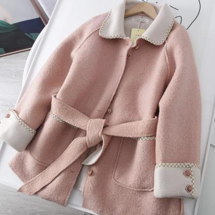 Cute cashmere jacket pink girlfrien..