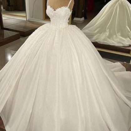 Lace Sweetheart Corset Wedding Dress Satin Ball..
