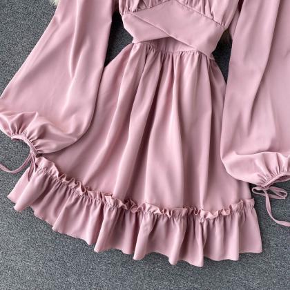Cute A Line Long Sleeve Dress Fashion Dress