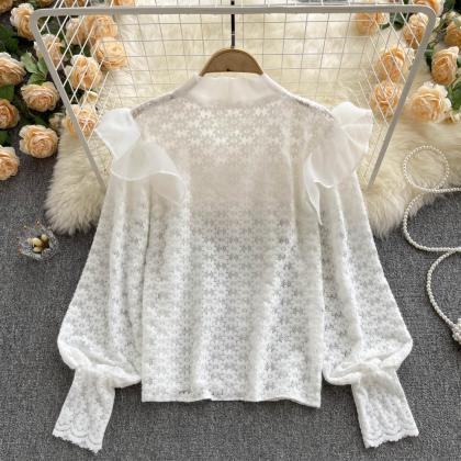 Lovely Long-sleeved Lace Top
