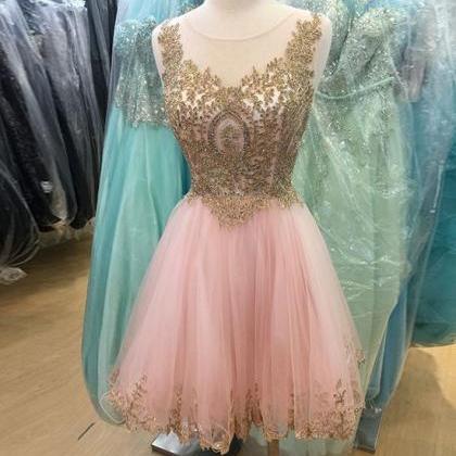 Homecoming Dresses,pink Tulle Short Prom Dress For..