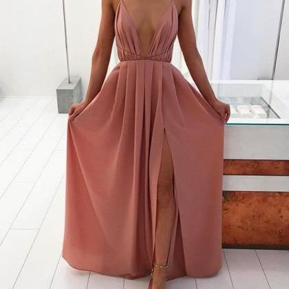 Prom Dresses, Simple A-line Backless Long Prom..
