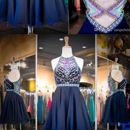 Charming Homecoming Dress,luxury Crystal Prom..