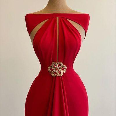 Mermaid Red prom dresses, Long Prom Dress, Prom Dresses m1074