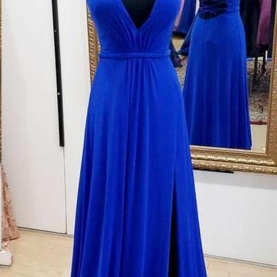  Prom Dresses, Floor-Length Prom Dresses, Sexy Prom Dresses, blue Prom Dresses m2511