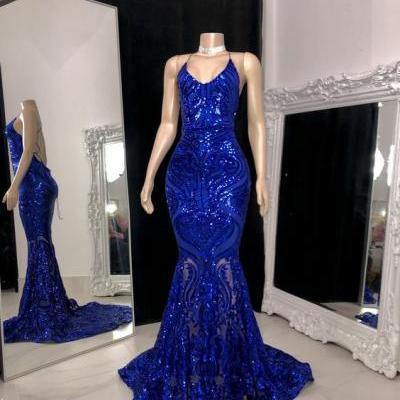 evening dresses,blue prom dresses,mermaid prom dresses,sexy evening dresses