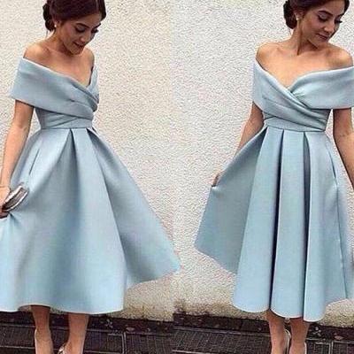 homecoming dresses,simple blue short prom dress, retro prom dresses, light blue evening dress
