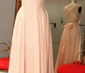 V-neck Criss-Cross Straps Ruched Chiffon Floor-length Dresses Rust main image 0