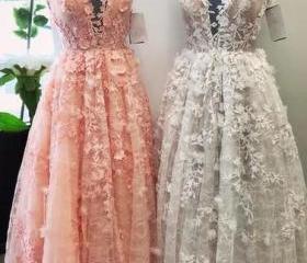 Charming Appliques A-Line Prom Dresses,Long Prom Dresses,Cheap Prom Dresses   cg17051