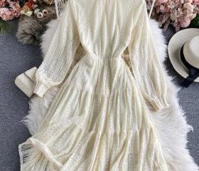 Cute Lace Long Sleeve Dress Lace Dress on Luulla