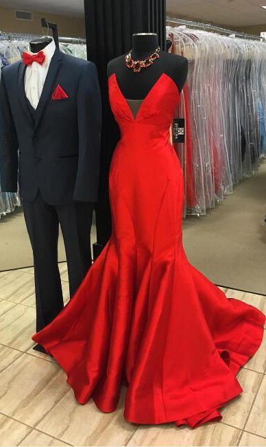 Red Prom Dress,mermaid Prom Dress,fashion Prom Dress,sexy Party Dress,custom Made Evening Dress M000209