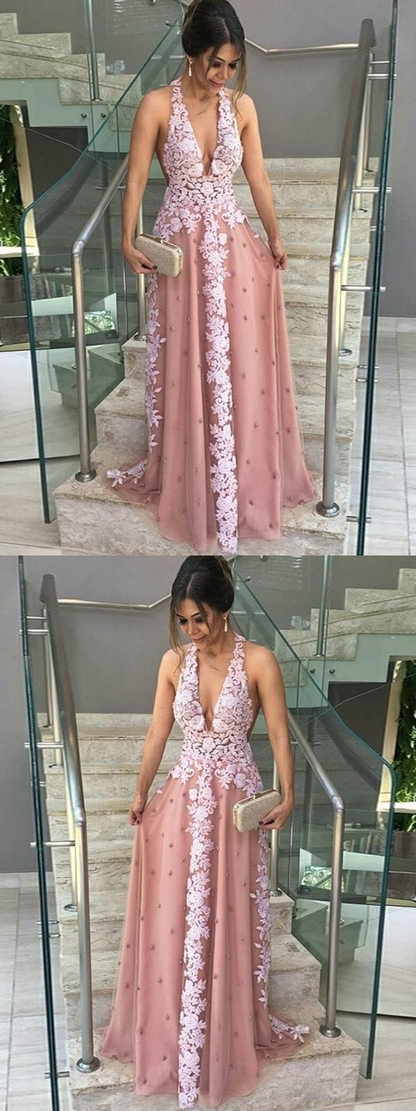 Sexy Lace Evening Dress, Sexy Long Prom Dress With Appliques, Formal ...