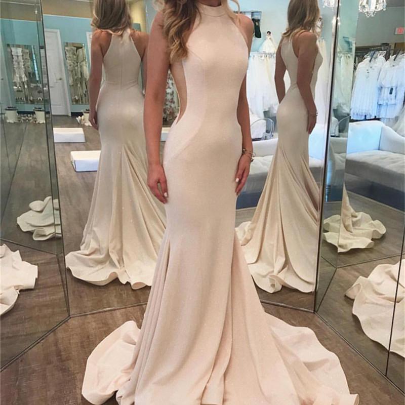 Charming Mermaid Sexy Sleeveless Prom Dress Formal Gown main image 1