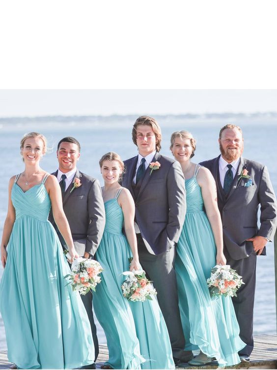 Turquoise Color Bridesmaid Dresses