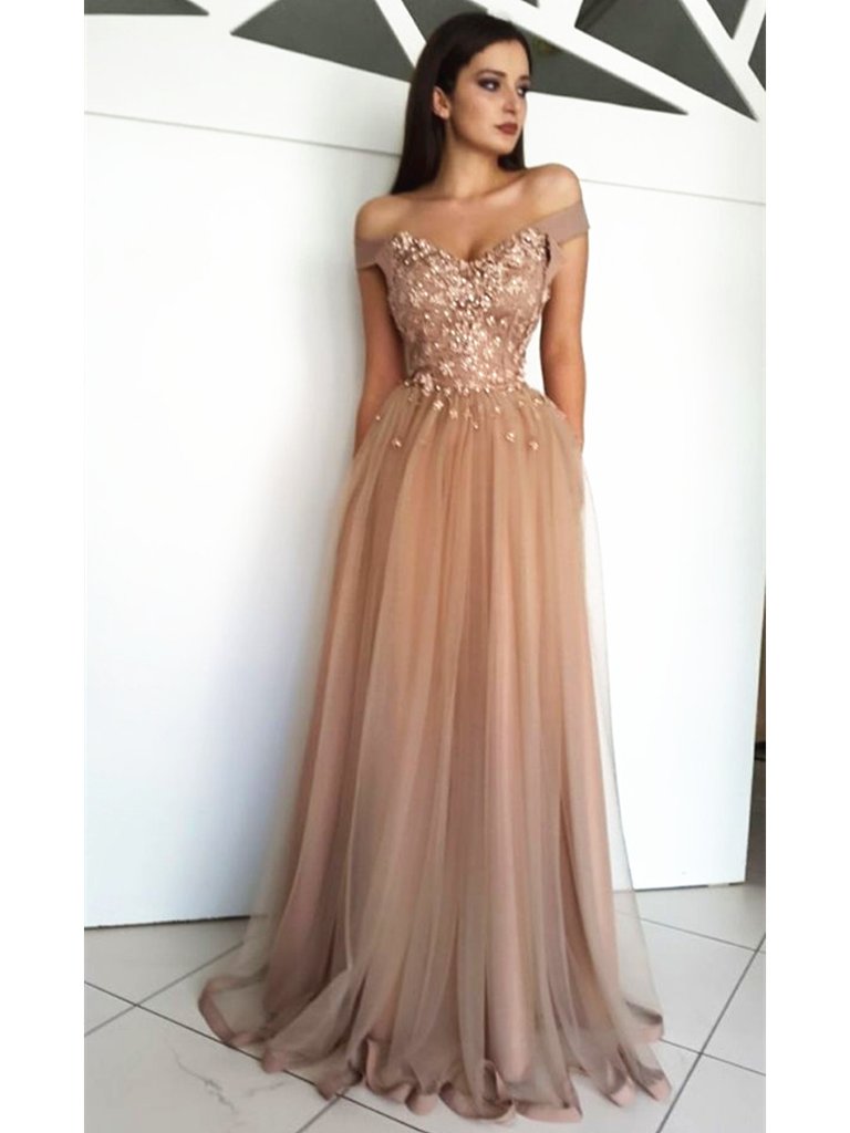 Off the Shoulder Evening Dresses