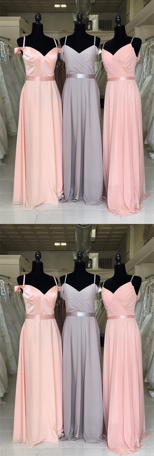 Cold-shoulder Ruched Chiffon A-line Floor-length Bridesmaid Dress