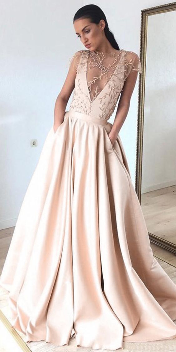Jewel Embroidered Prom Dress