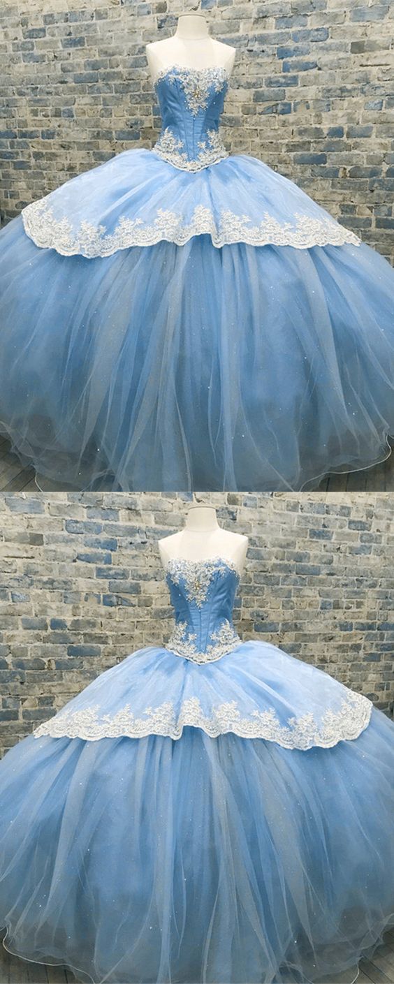 Lace Embroidery Beaded Sweetheart Ball Gown Quinceanera Dresses M5088