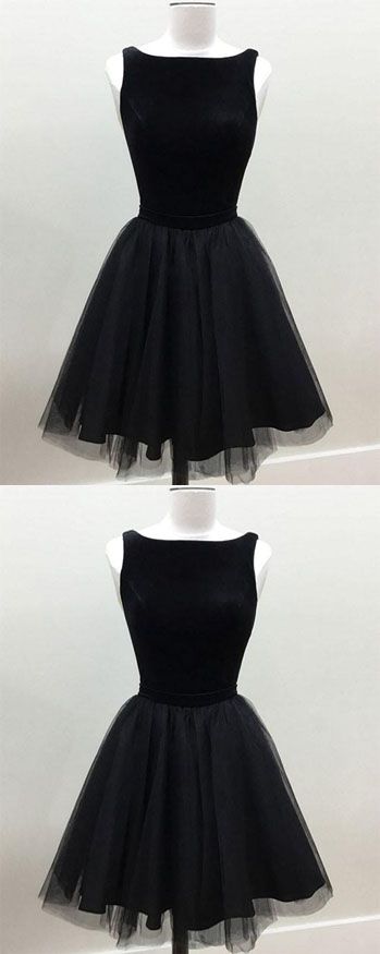 Short Black Tulle Homecoming Dress,short Sleeveless Graduation Dress M5160