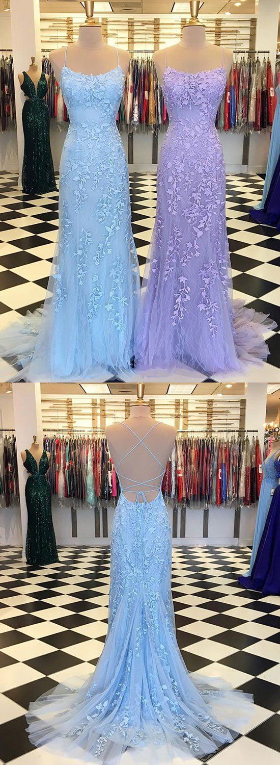 Custom Made Lace Tulle Long Prom Dress, Evening Dress M7069