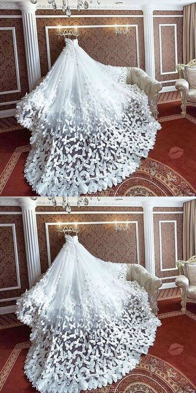 Sweetheart Bridal Ball Gown With Train,gorgeous Prom Dress,custom Made Evening Dress M7448