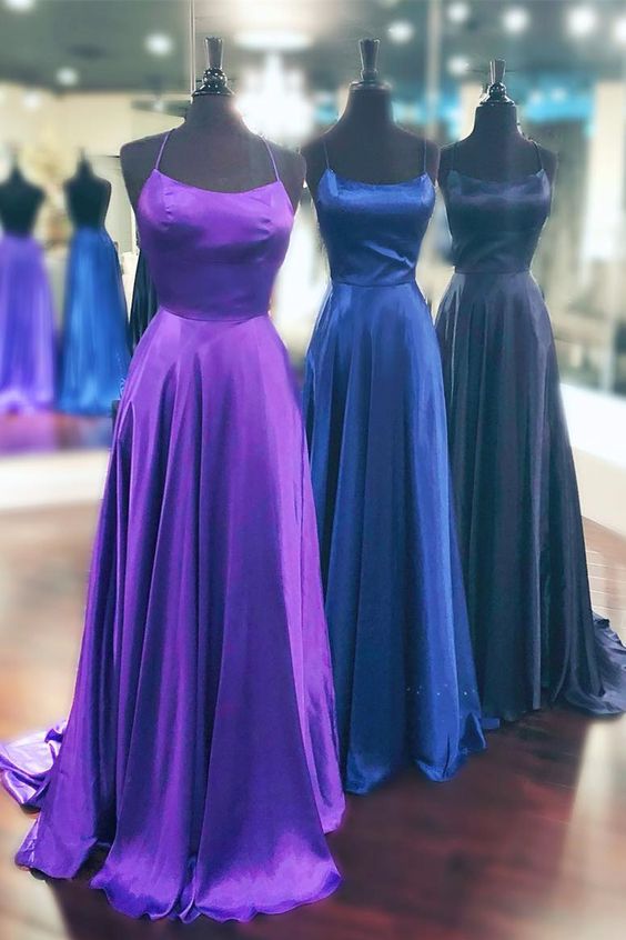 blue purple prom dress