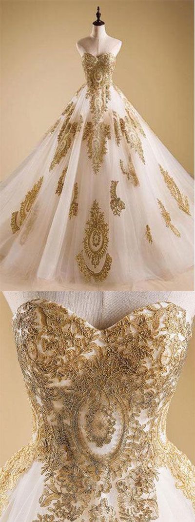 Gold Prom Dress,lace Prom Dresses,ball Gown Prom Dresses,long Prom Dress,sexy Party Dress,lace Prom Dress M7908