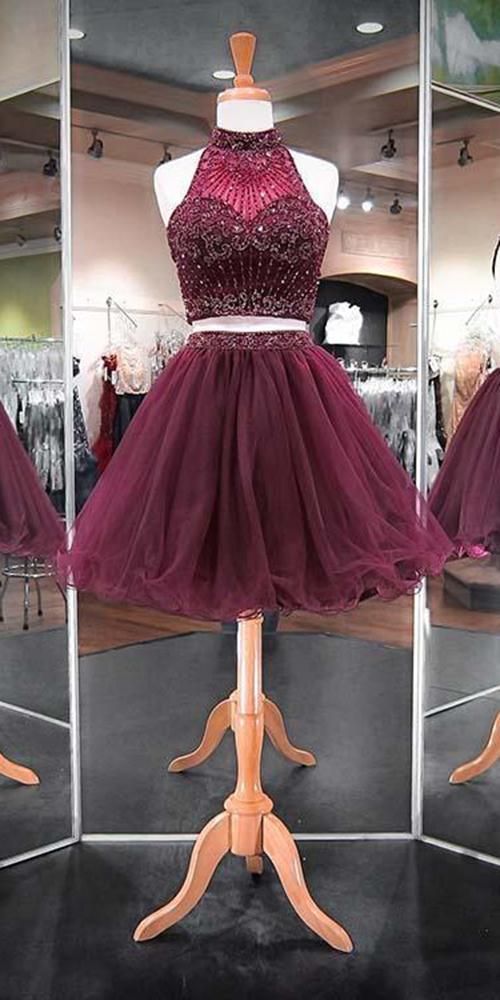 Cute Off-the-shoulder Pleated Girl's Dress Grape