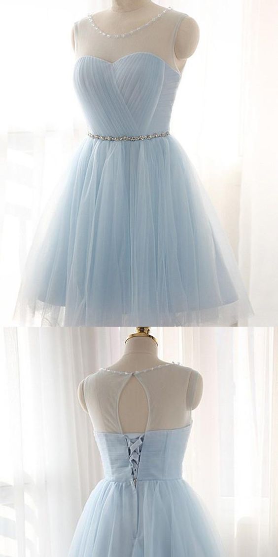 Charming Tulle Short Prom Dresses Homecoming Dresses M8634