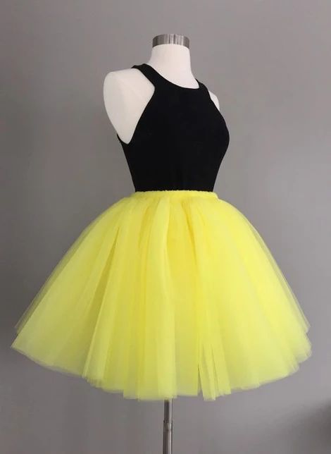 Yellow Tulle Homecoming Dress M8685