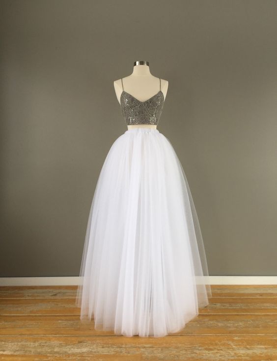 Floor Length Tulle Skirt, White Tulle Skirt, Adult Tulle Skirt, Tulle Wedding Dress M8969