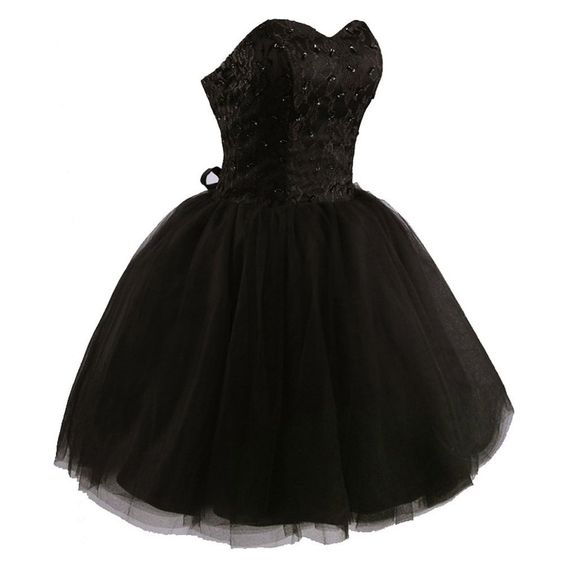 Sweetheart A-line Black Tulle Prom Dress,evening Dress,bridesmaid Dress M9022