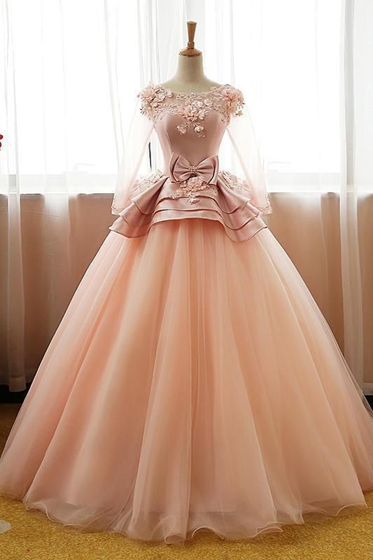 Unique Tulle Long Prom Dress, Tulle Evening Dress, Sweet 16 Dress M9317