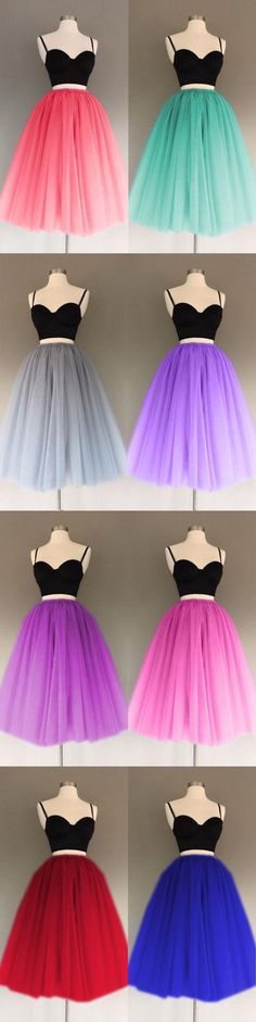 Pretty A Line Tulle Homecoming Dress Two Piece Prom Short Dress,so Cute,love The Tutu Skirt M195