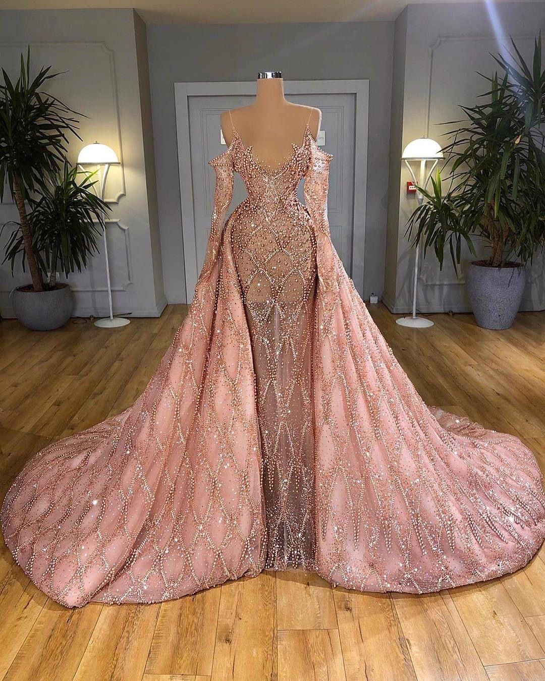 Sexy Pink Prom Dress, Long Evening Dress M394