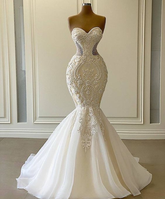 White Long Formal Prom Dress Wedding Dress M433