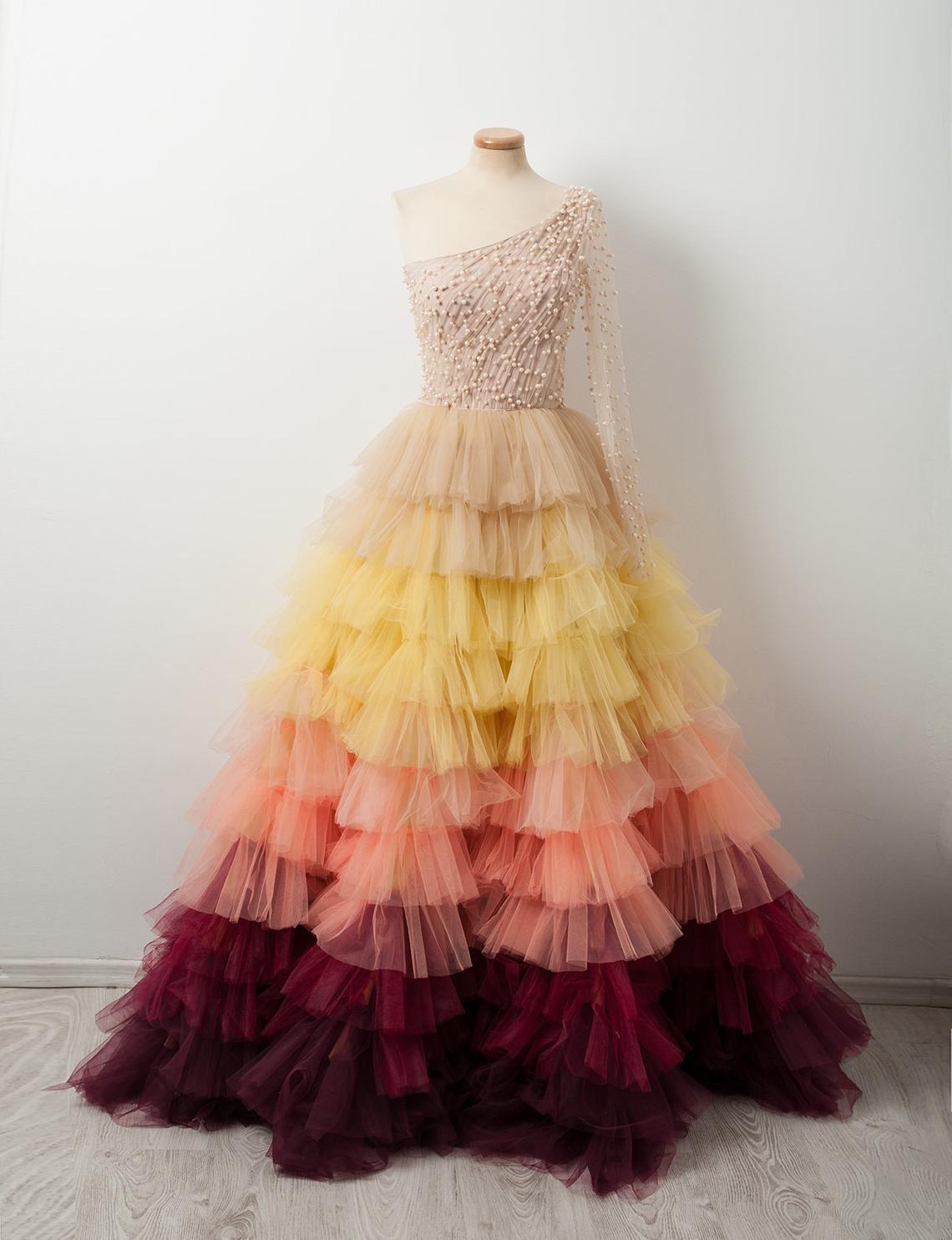 Romantic Tulle Long Prom Dress, M455