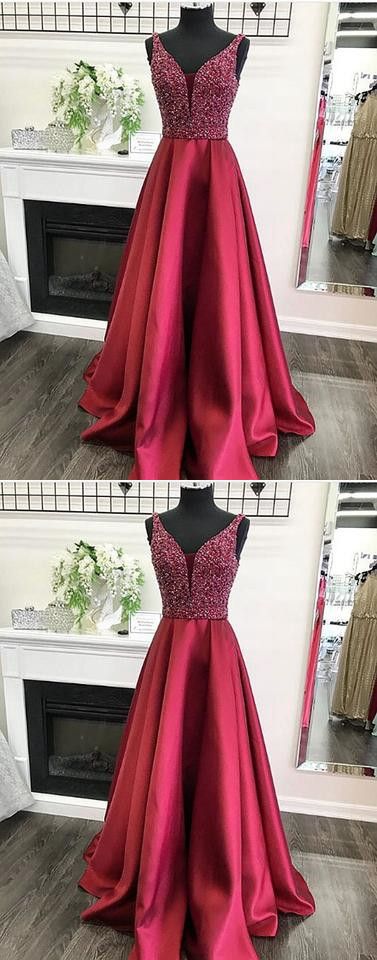 Sparkly Red Long Prom Dress Evening Dress,prom Dresses,evening Dress, Prom Gowns M531