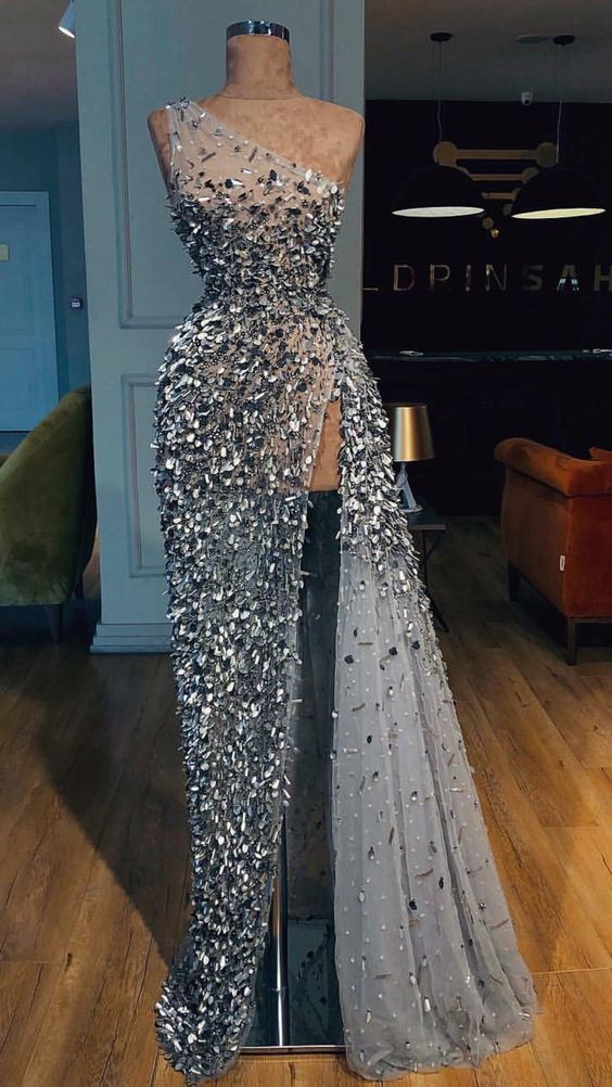 Customizing Sparkly Gorgeous Shinning Long Prom Dress, Unique Design Pretty Fashion Prom Dresses M561