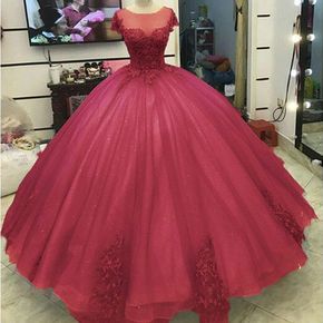 Ball Gown Princess Prom Dresses Lace Appliqued Victorian Formal Gowns M674