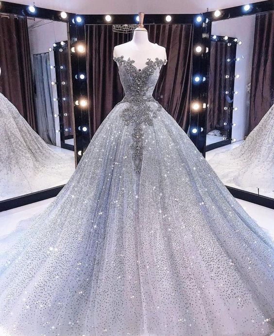 Wedding Dress Tulle Long Prom Gown M1309