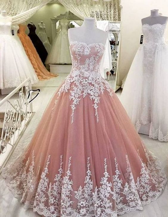 Charming Pink Prom Dress Long Prom Dress M1435