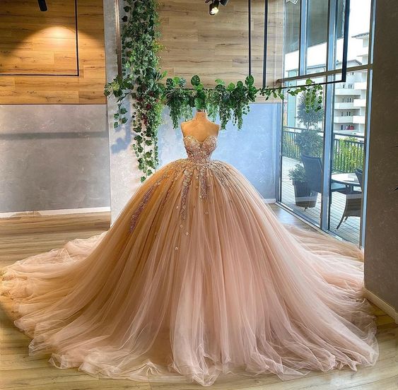 Ball Gown Tulle Prom Gown Formal Dress M1611