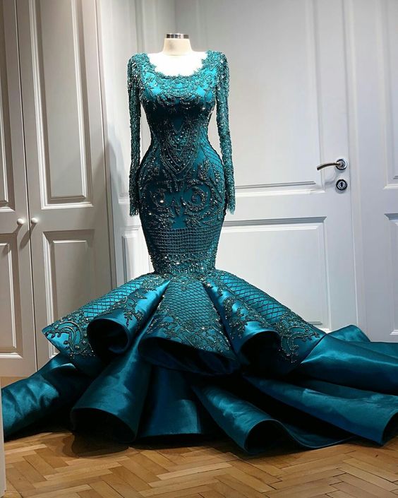 Mermaid Prom Dresses Long Evening Party Dress main image 1