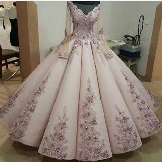 Stylish Ball Gown Evening Dress, Long Formal Prom Dress M1977