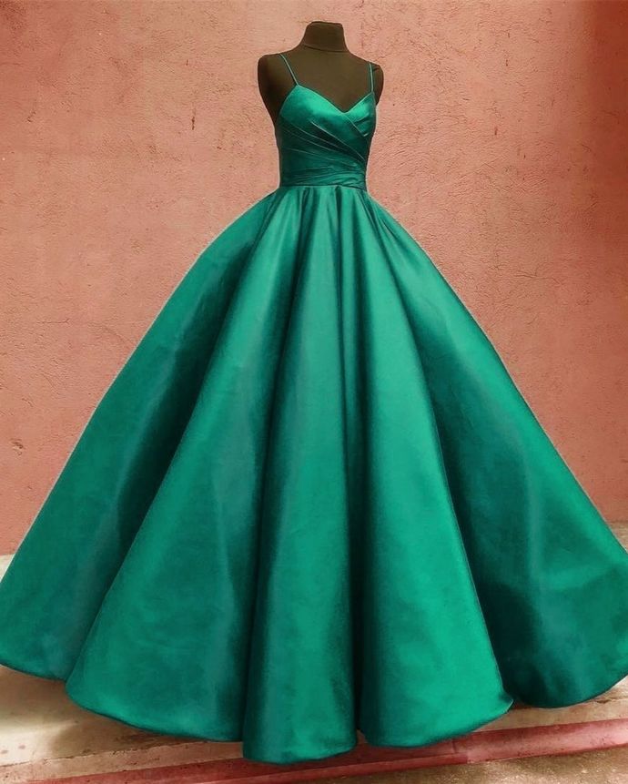 Ball Gown Off The Shoulder Green Prom Dresses Long Evening Gown M2157