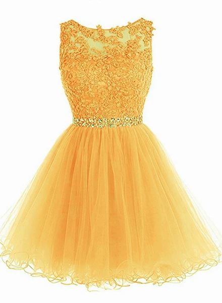 Lovely Tulle Short Lace Beaded Prom Dress 2021, Tulle Homecoming Dress M2528